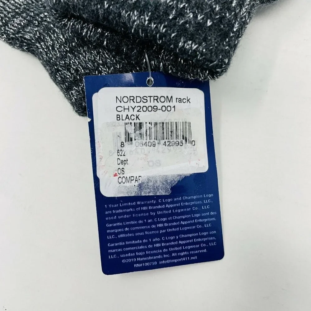 Champion Toddler Girls One Size Fits Most Metallic Knit Gloves Black‎ Silver 849